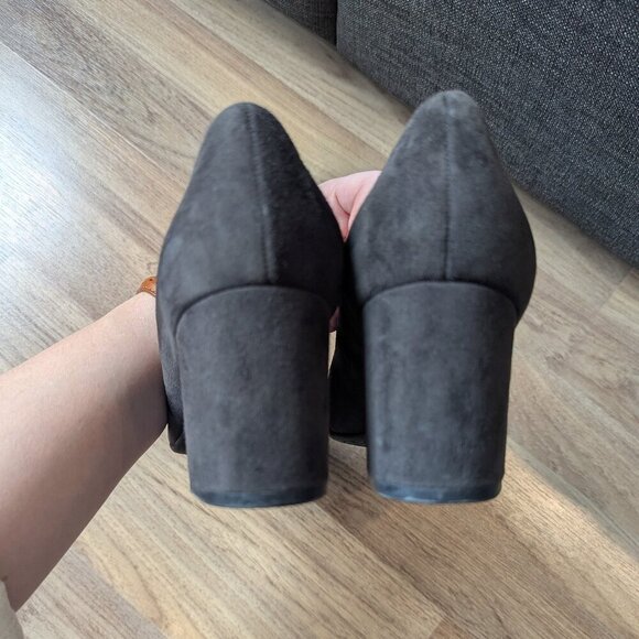 Peter Kaiser Suede Block Heel Pumps | Loafer Style | Brown - Picture 5 of 8